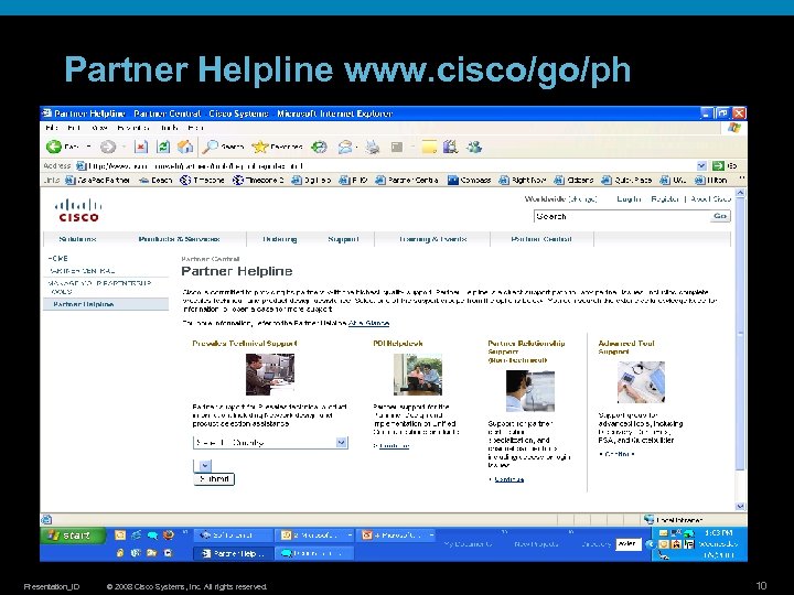 Cisco Partner Helpline Essential Presales Support Presentation Id