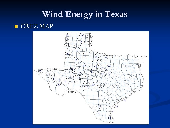 Wind Energy in Texas n CREZ MAP 