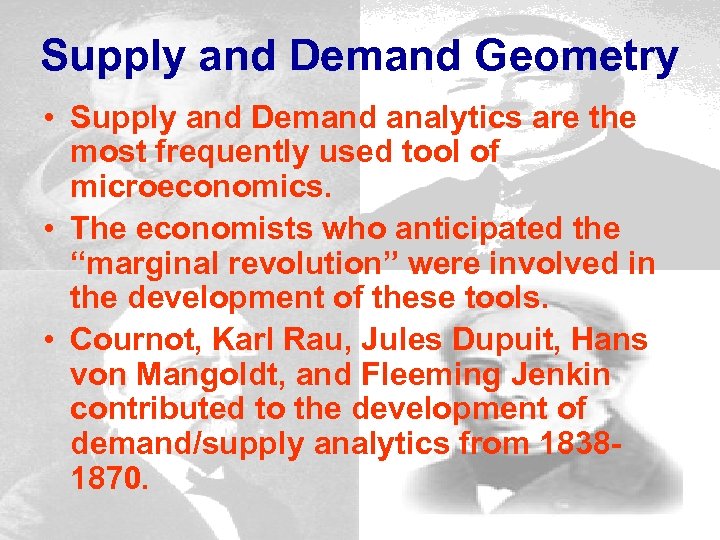 Supply and Demand Geometry • Supply and Demand analytics are the most frequently used