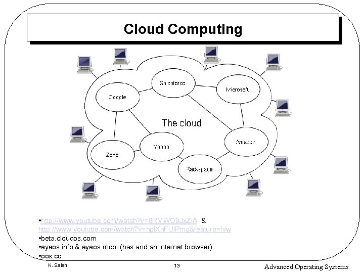 Cloud Computing • http: //www. youtube. com/watch? v=8 RMWO 9 Jx. Zj. A &