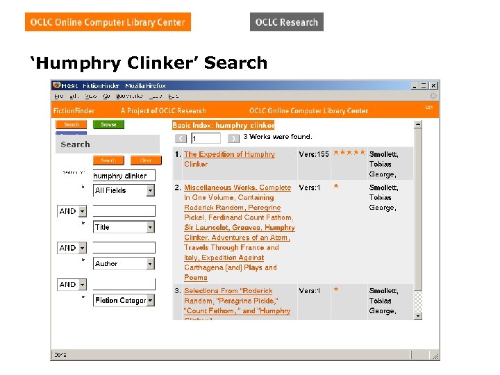 ‘Humphry Clinker’ Search 