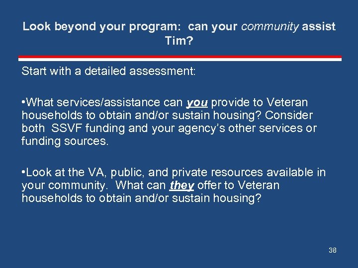 Supportive Services For Veteran Families SSVF Webinar Series