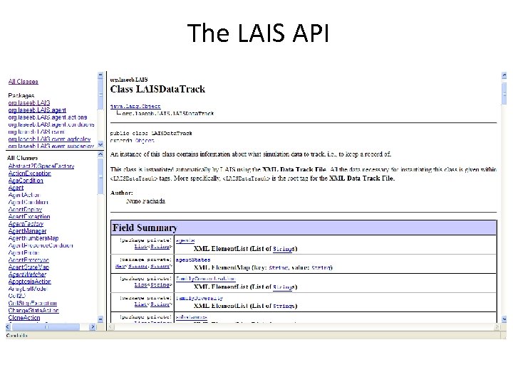 The LAIS API 