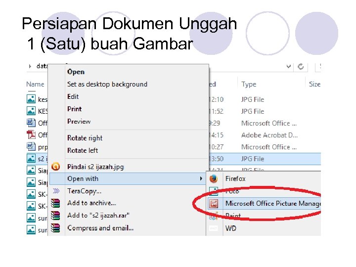 Persiapan Dokumen Unggah 1 (Satu) buah Gambar 