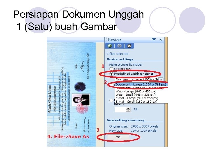 Persiapan Dokumen Unggah 1 (Satu) buah Gambar 