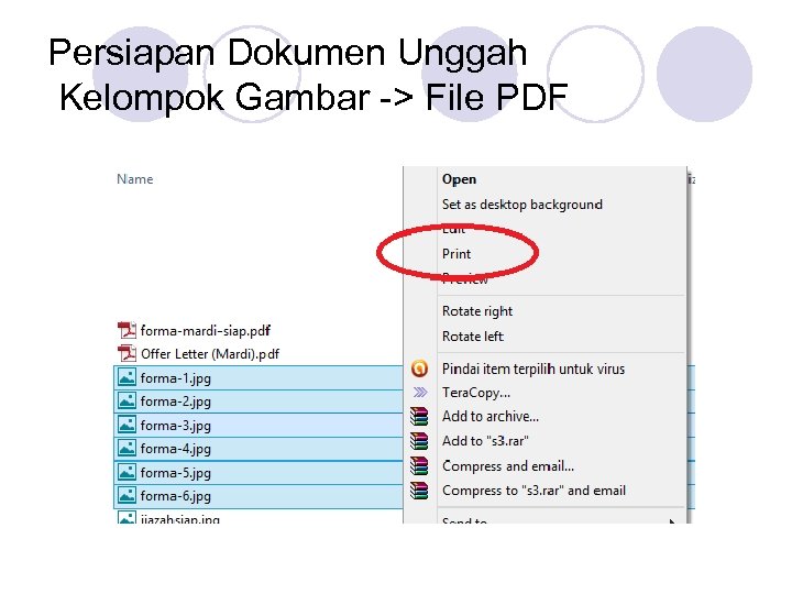 Persiapan Dokumen Unggah Kelompok Gambar -> File PDF 
