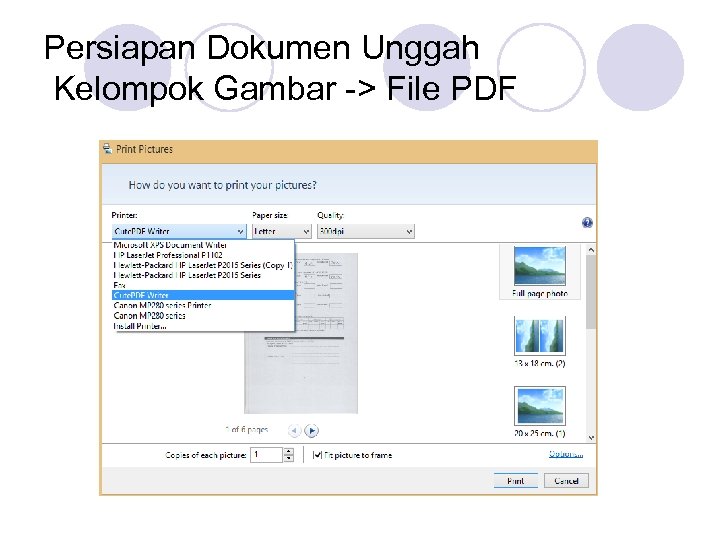Persiapan Dokumen Unggah Kelompok Gambar -> File PDF 
