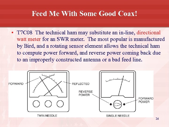 Feed Me With Some Good Coax! • T 7 C 08 The technical ham