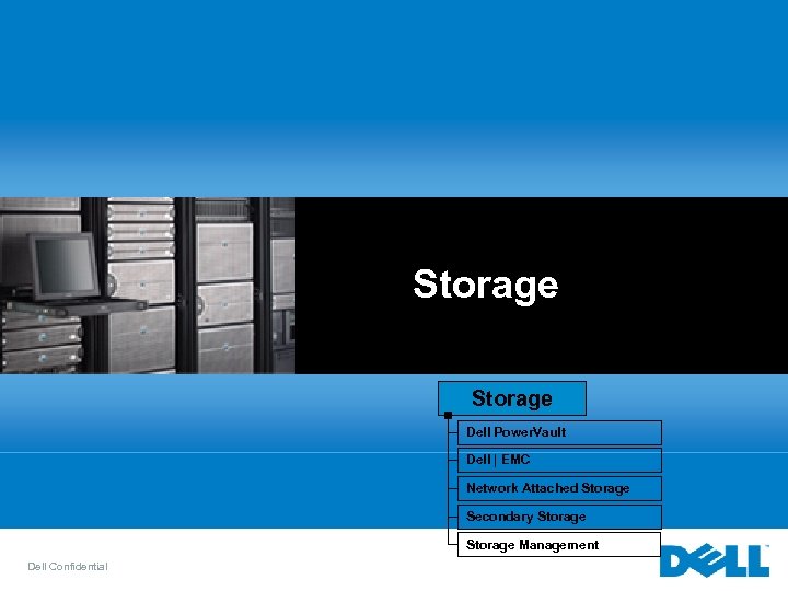 Storage Dell Power. Vault Dell | EMC Network Attached Storage Secondary Storage Management Dell
