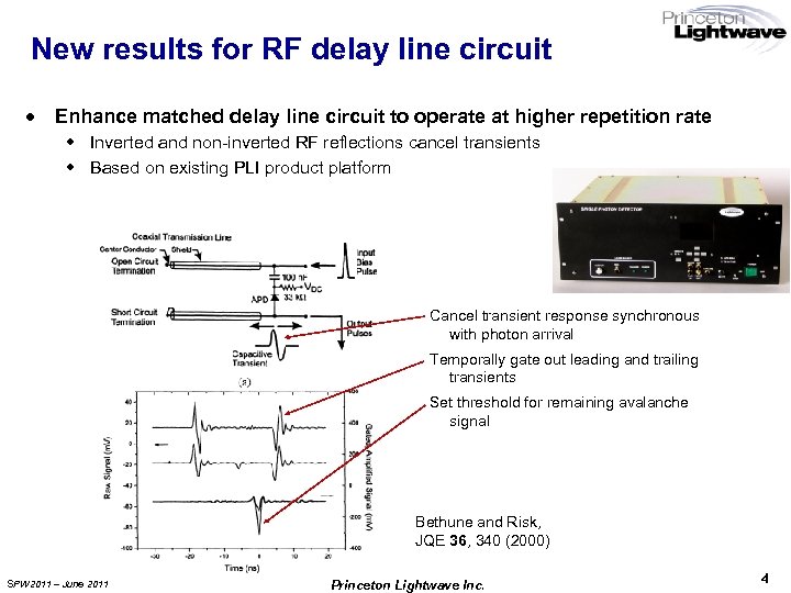 New results for RF delay line circuit · Enhance matched delay line circuit to