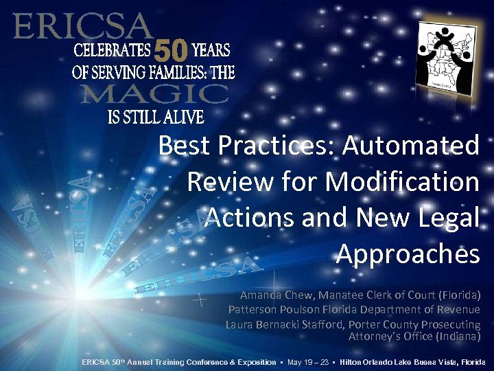 Best Practices: Automated Review for Modification Actions and New Legal Approaches Amanda Chew, Manatee