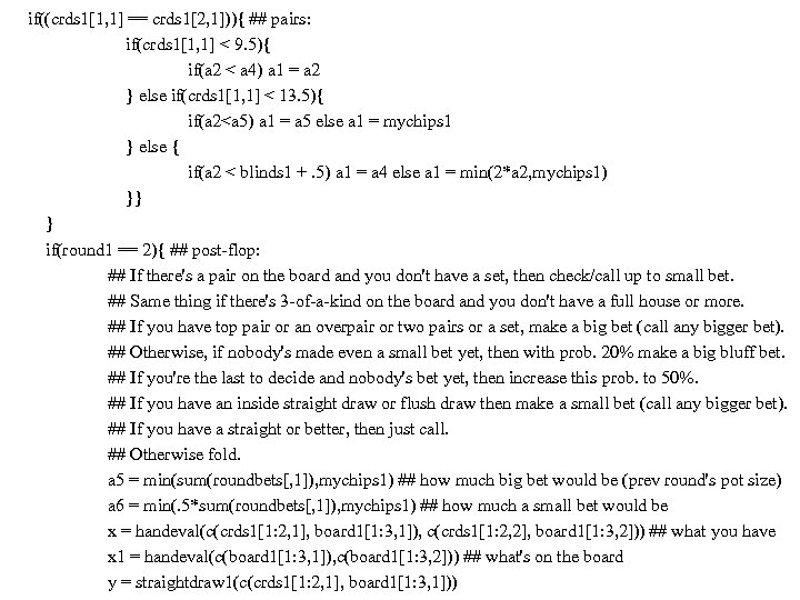 if((crds 1[1, 1] == crds 1[2, 1])){ ## pairs: if(crds 1[1, 1] < 9.