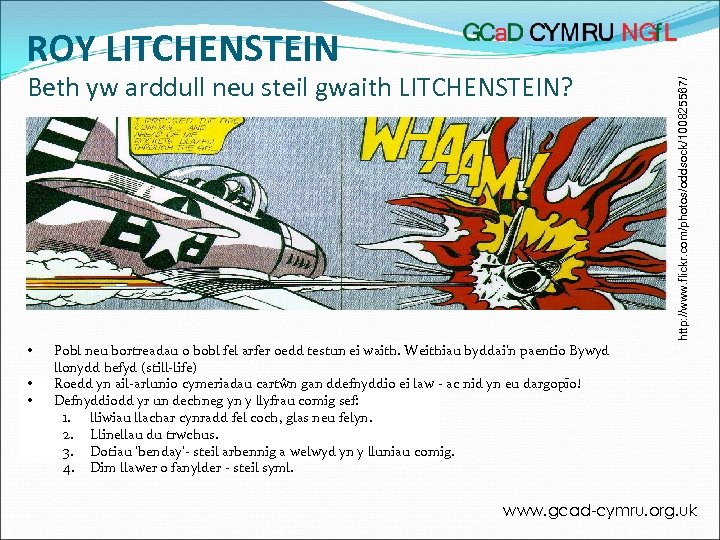 Beth yw arddull neu steil gwaith LITCHENSTEIN? • • • http: //www. flickr. com/photos/oddsock/100825567/