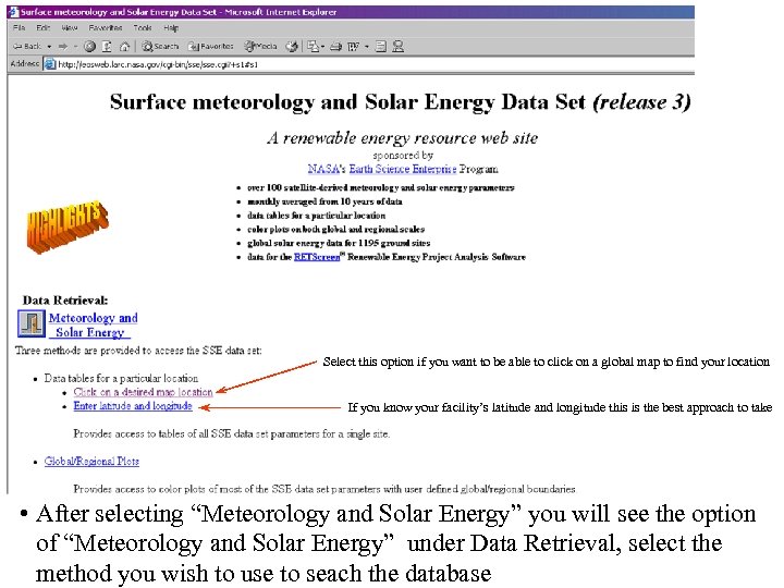 Select this option if you want to be able to click on a global
