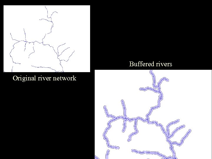 Buffered rivers Original river network 