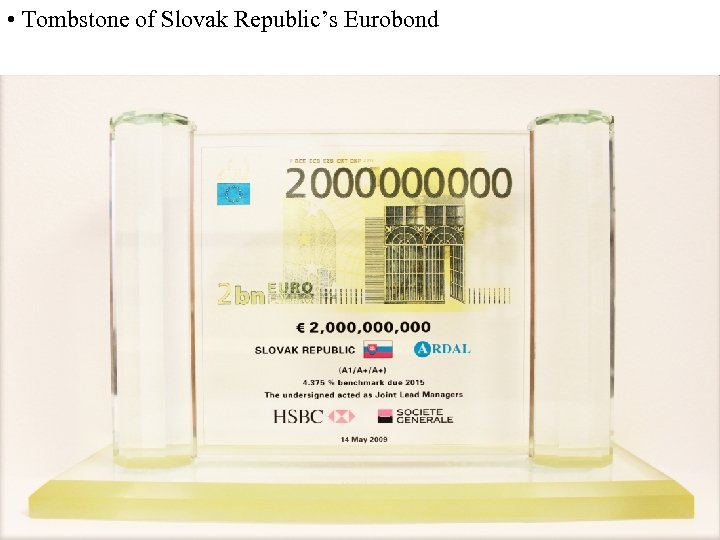  • Tombstone of Slovak Republic’s Eurobond 