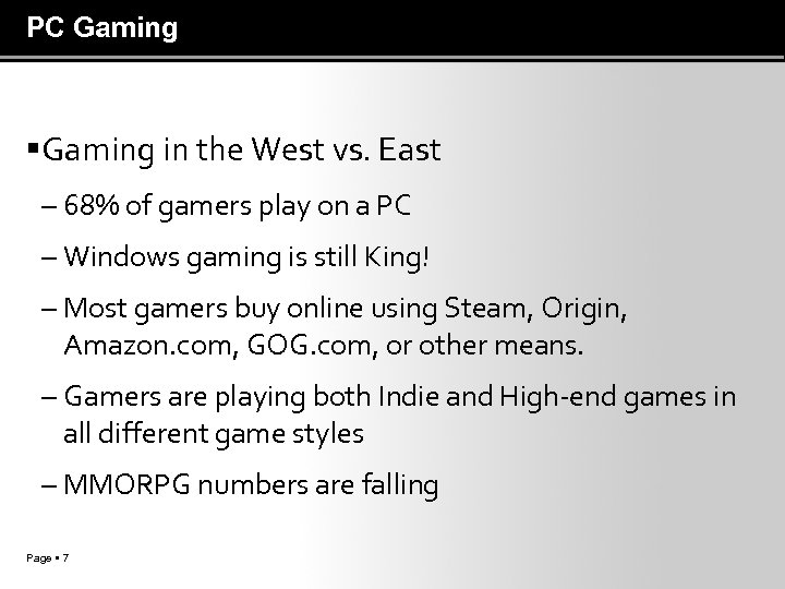 PC Gaming in the West vs. East – 68% of gamers play on a