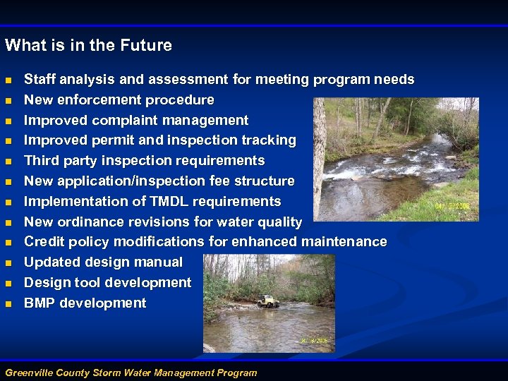 What is in the Future n n n Staff analysis and assessment for meeting