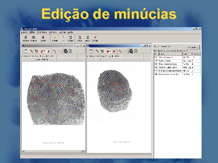 Edição de minúcias 