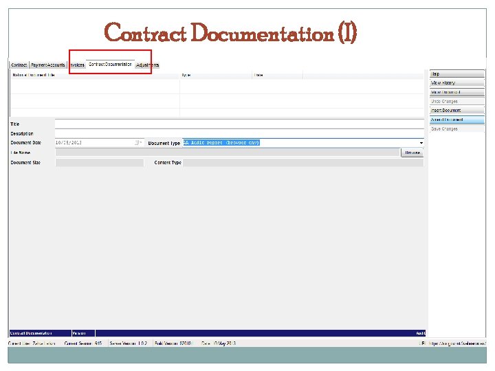 Contract Documentation (I) 