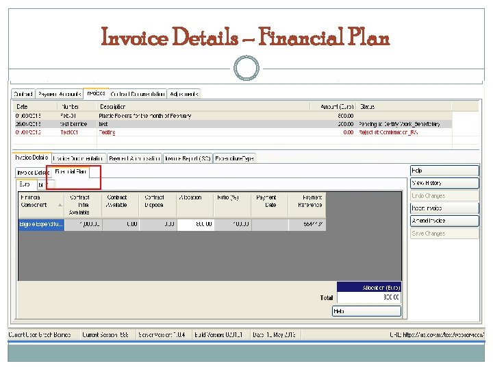Invoice Details – Financial Plan 