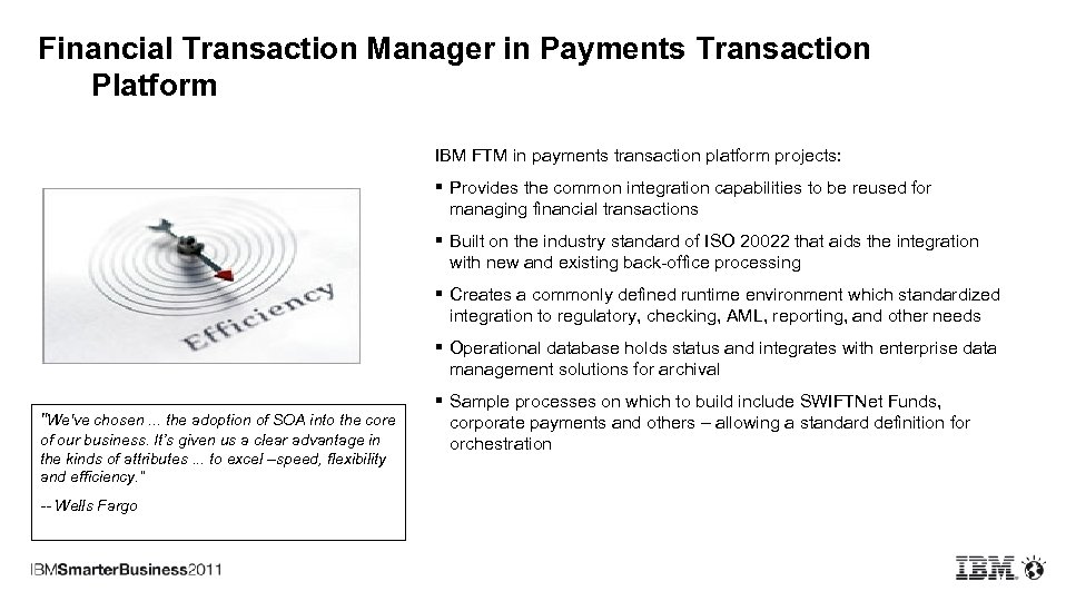 Financial Transaction Manager in Payments Transaction Platform IBM FTM in payments transaction platform projects: