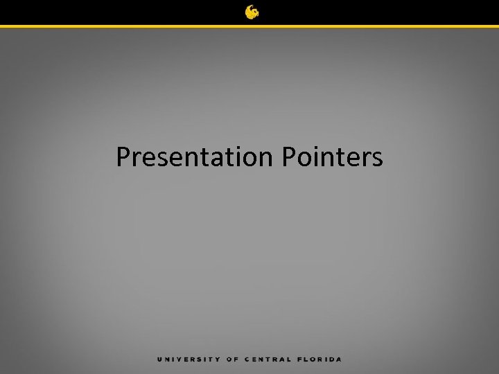 Presentation Pointers 