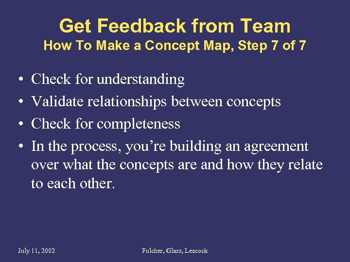 Get Feedback from Team How To Make a Concept Map, Step 7 of 7