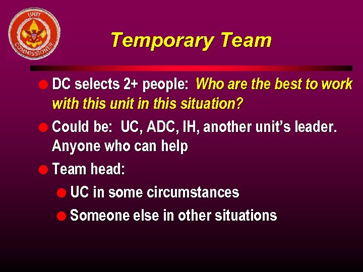 Temporary Team l DC selects 2+ people: Who are the best to work with