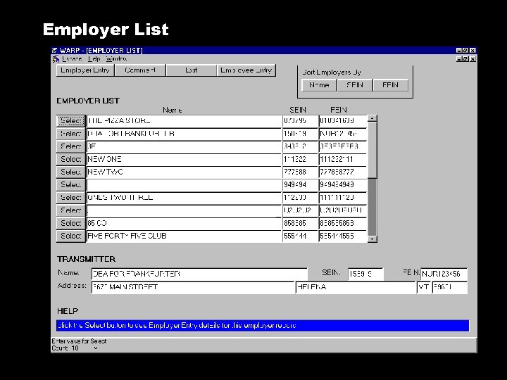Employer List 