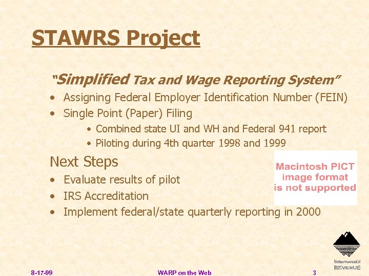 STAWRS Project “Simplified Tax and Wage Reporting System” • Assigning Federal Employer Identification Number