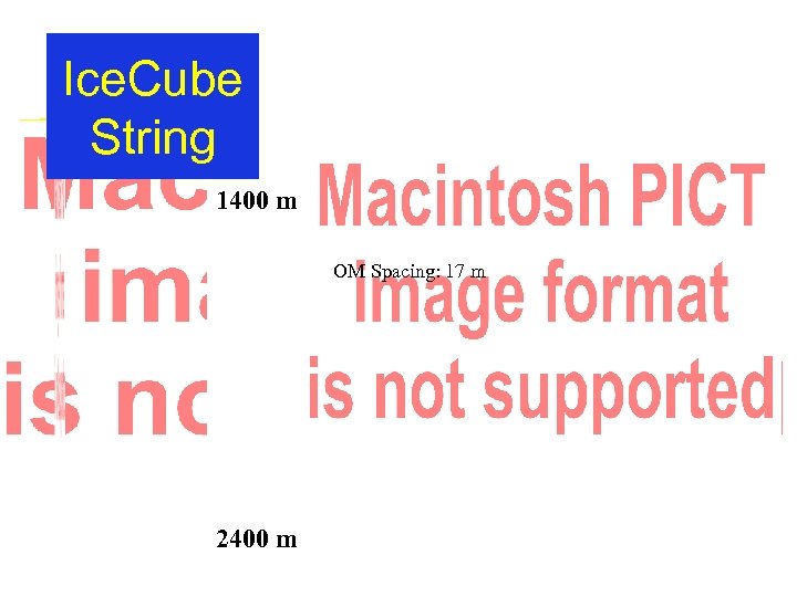 Ice. Cube String 1400 m OM Spacing: 17 m 2400 m 