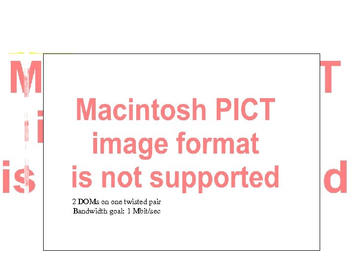 The DOM communicates via ≈3 km copper wires to the central DAQ 2 DOMs