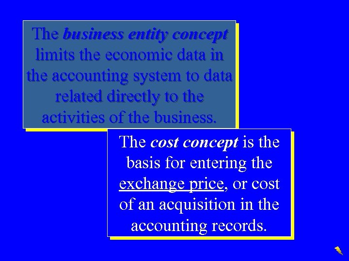 The business entity concept limits the economic data in the accounting system to data