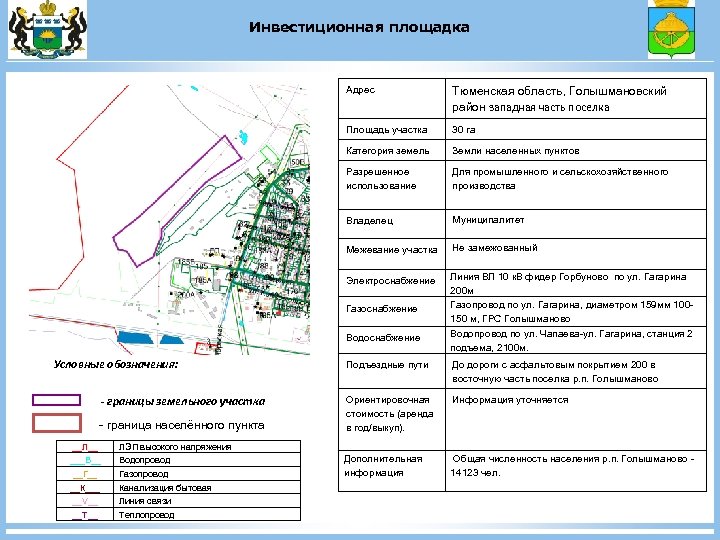 Карта голышмановского района тюменской области с населенными пунктами