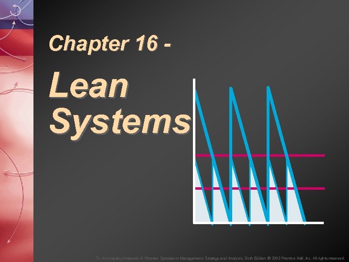 Chapter 16 - Lean Systems To Accompany Krajewski & Ritzman Operations Management: Strategy and