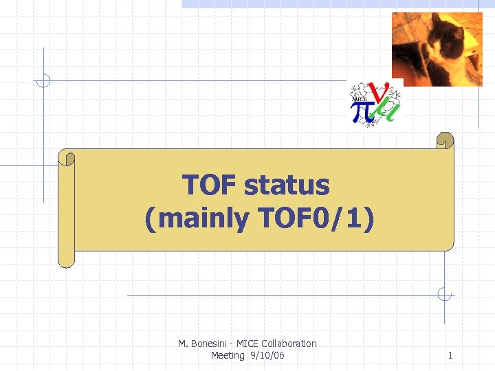 M. Bonesini TOF status INFN Milano (mainly TOF 0/1) M. Bonesini - MICE Collaboration