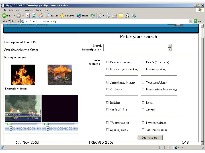 17. Nov 2003 TRECVID 2003 148 