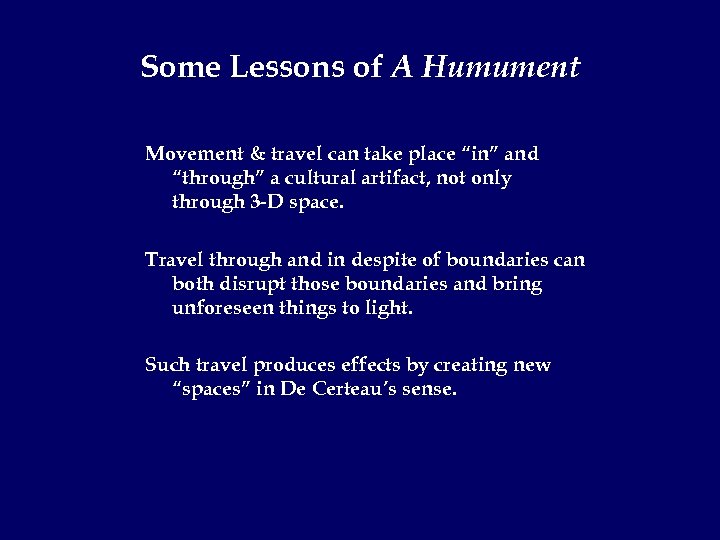 Some Lessons of A Humument Movement & travel can take place “in” and “through”