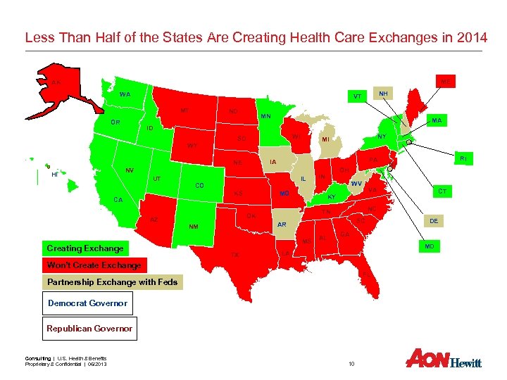 Less Than Half of the States Are Creating Health Care Exchanges in 2014 ME