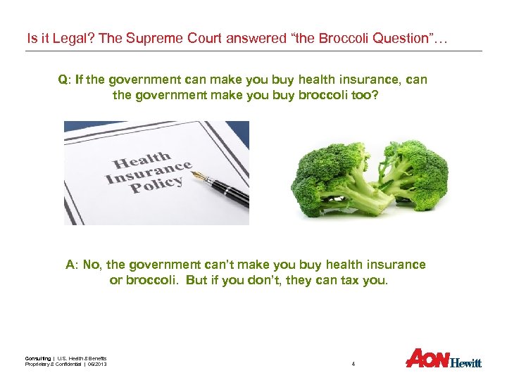 Is it Legal? The Supreme Court answered “the Broccoli Question”… Q: If the government