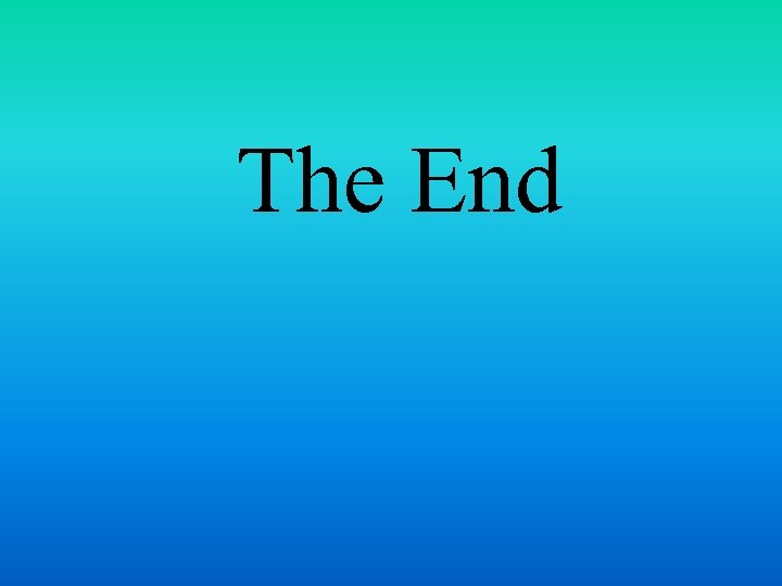 The End 