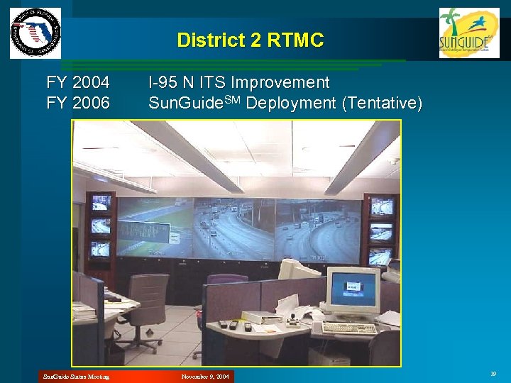 District 2 RTMC FY 2004 FY 2006 Sun. Guide Status Meeting I-95 N ITS