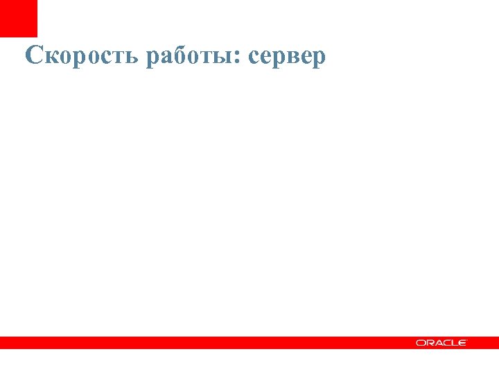 Скорость работы: сервер 