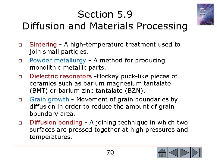 Section 5. 9 Diffusion and Materials Processing o o o Sintering - A high-temperature