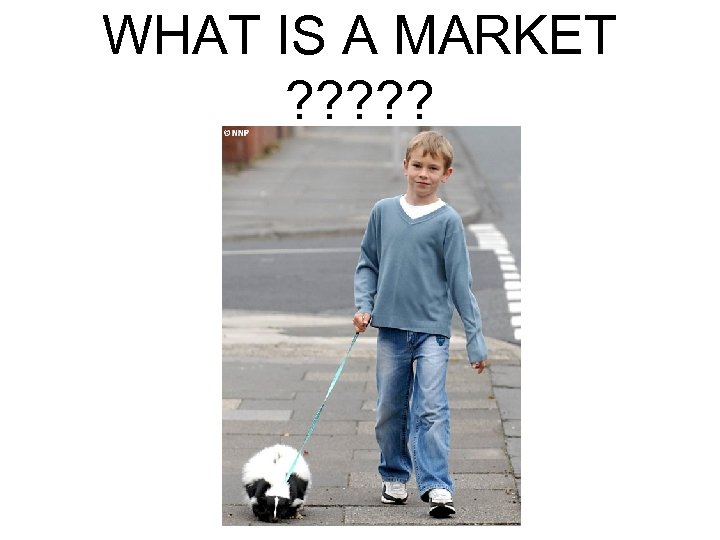 WHAT IS A MARKET ? ? ? 