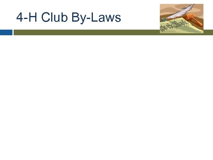 4 -H Club By-Laws 