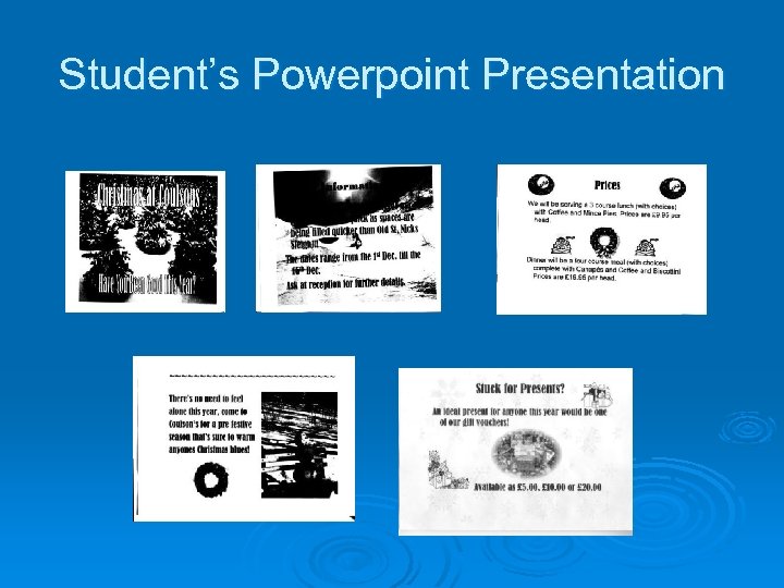 Student’s Powerpoint Presentation 