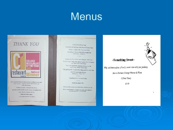 Menus 