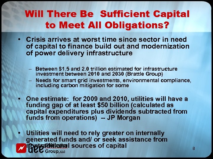 Will There Be Sufficient Capital to Meet All Obligations? • Crisis arrives at worst